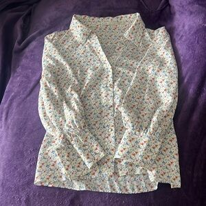 Alice + Olivia Super Cute Martini Glass Pattern Women’s Medium Blouse